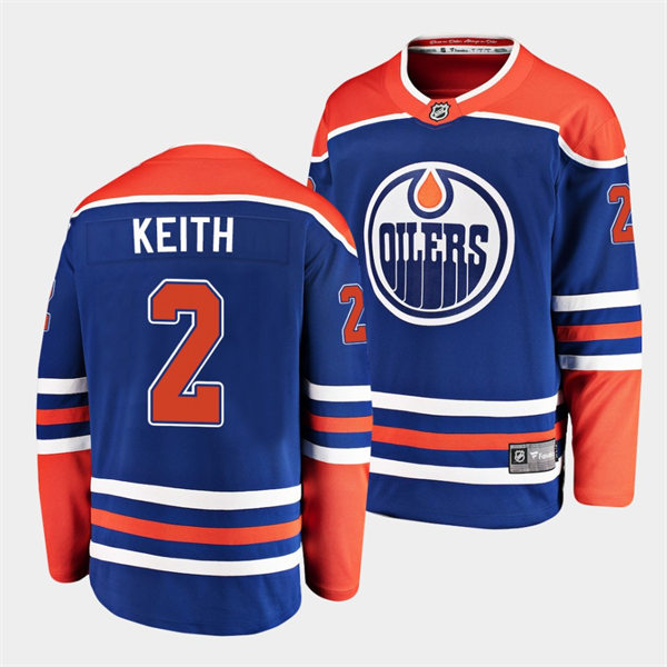 Men's Edmonton Oilers #2 Duncan Keith adidas Royal Alternate Jersey