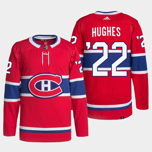Mens Montreal Canadiens 18th GM #22 Kent Hughes adidas Home Red Jersey