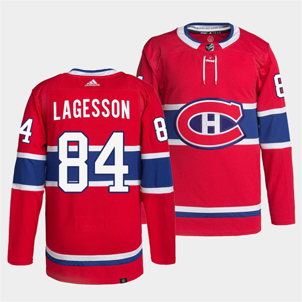 Mens Montreal Canadiens #84 William Lagesson adidas Home Red Jersey