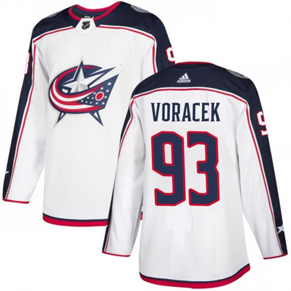 Men's Columbus Blue Jackets #93 Jakub Voracek adidas White Away Jersey