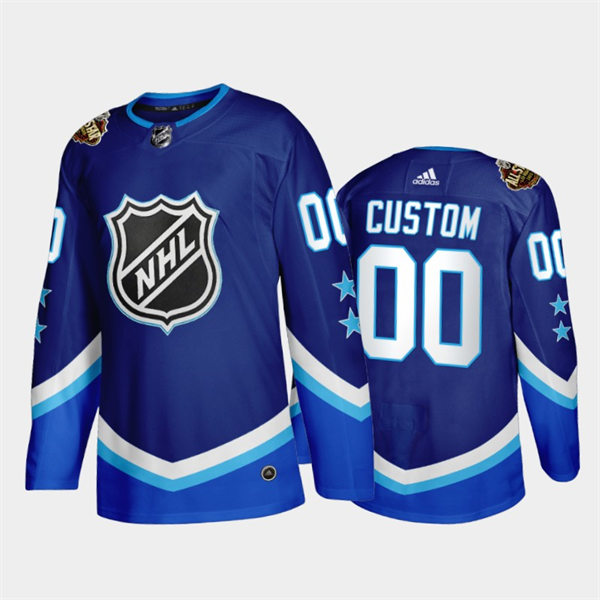 Men's Custom NHL 2022 All-Star Blue Western Jersey