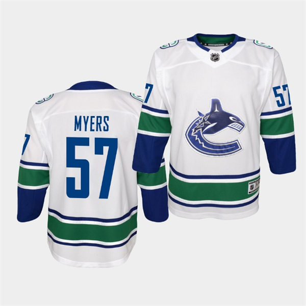 Youth Vancouver Canucks #57 Tyler Myers Adidas Away White Jersey