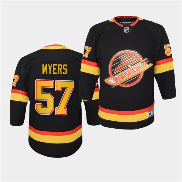 Youth Vancouver Canucks #57 Tyler Myers adidas Black 2019-20 Flying Skate Jersey