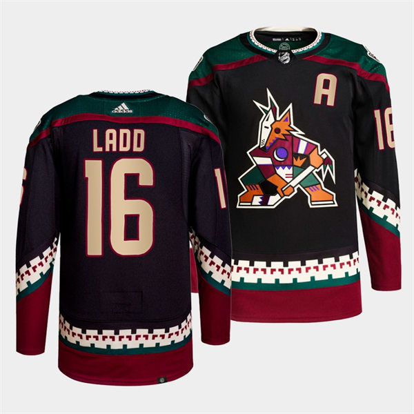 Mens Arizona Coyotes #16 Andrew Ladd adidas Black Home Classics Jersey
