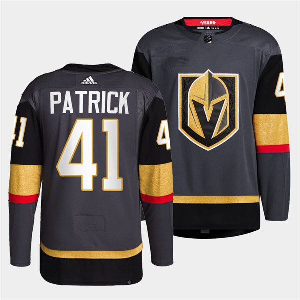 Mens Vegas Golden Knights #41 Nolan Patrick Adidas Home Grey Player Jersey