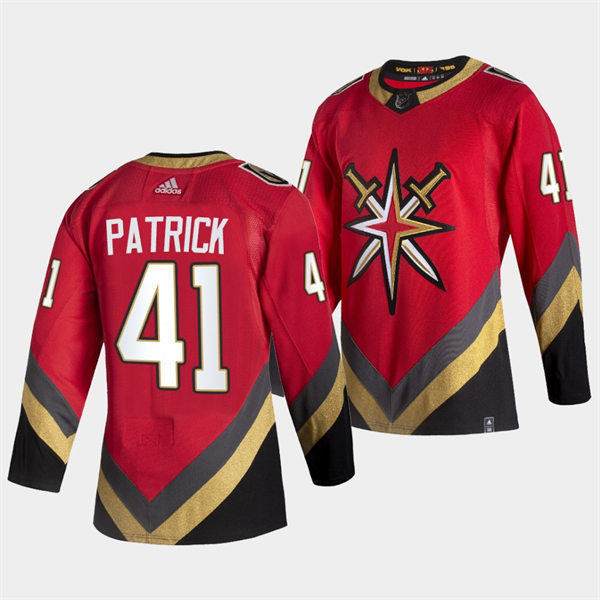 Mens Vegas Golden Knights #41 Nolan Patrick Adidas 2021 Red Reverse Retro Special Edition Jersey
