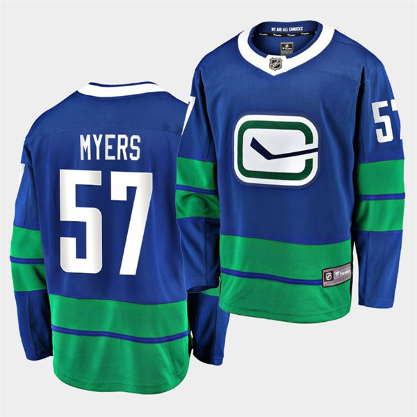 Men's Vancouver Canucks #57 Tyler Myers adidas Alternate Blue Third Player Jersey