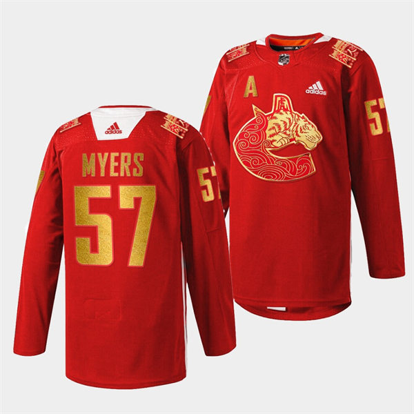 Men's Vancouver Canucks #57 Tyler Myers adidas Red 2021 Chinese New Year Jersey