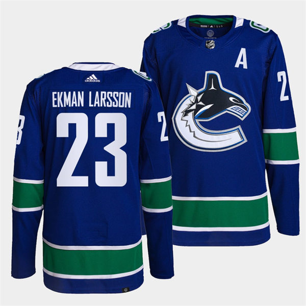 Men's Vancouver Canucks #23 Oliver Ekman-Larsson adidas Home Blue Player Jersey