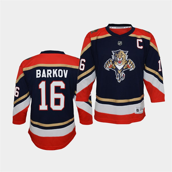 Youth Florida Panthers #16 Aleksander Barkov adidas Navy 3RD Jersey