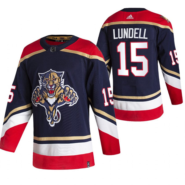 Men's Florida Panthers #15 Anton Lundell adidas Navy 3RD Hockey Player Jersey