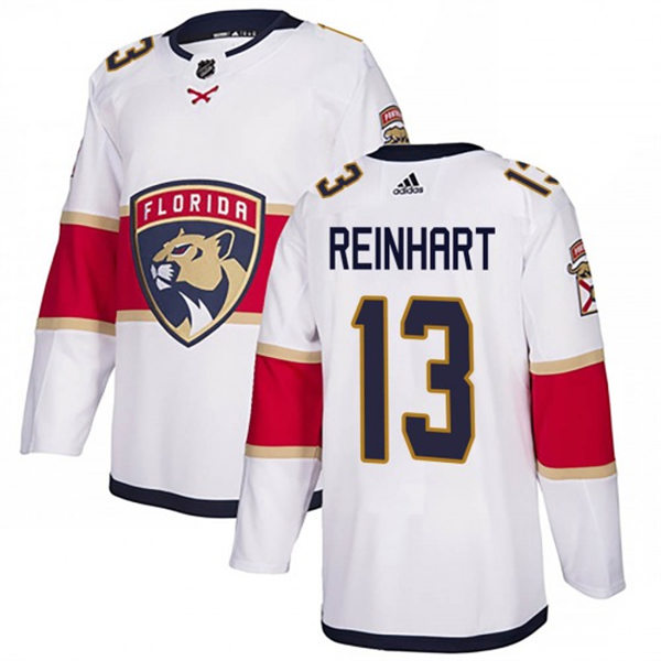 Men's Florida Panthers #13 Sam Reinhart Adidas White Away Player Jersey
