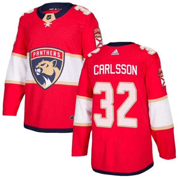 Men's Florida Panthers #32 Lucas Carlsson adidas Red Home Primegreen Player Jersey