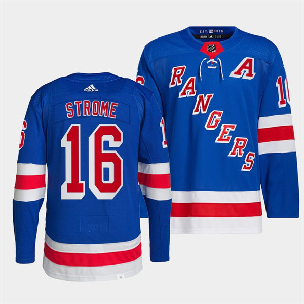 Mens New York Rangers #16 Ryan Strome Adidas Royal Home Primegreen Player Jersey