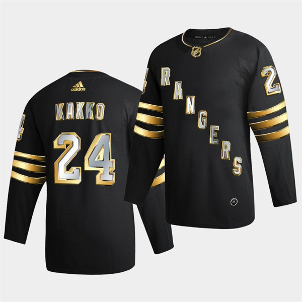 Mens New York Rangers #24 Kaapo Kakko 2021 Black Golden Edition Jersey