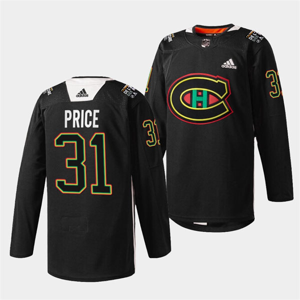 Men's Montreal Canadiens #31 Carey Price Black History Night Jersey