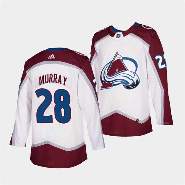 Men's Colorado Avalanche #28 Ryan Murray 2022 White Away Premier Player Jersey