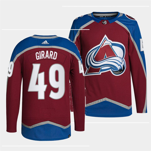 Men's Colorado Avalanche #49 Sam Girard Burgundy Home Primegreen Player Jersey