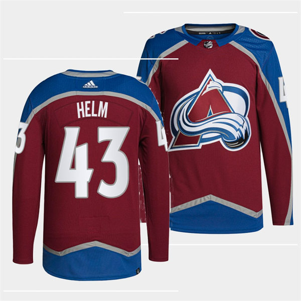 Men's Colorado Avalanche #43 Darren Helm Burgundy Home Primegreen Player Jersey