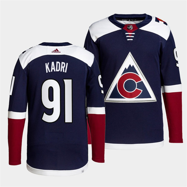 Men's Colorado Avalanche #91 Nazem Kadri  Navy Alternate Player Jersey