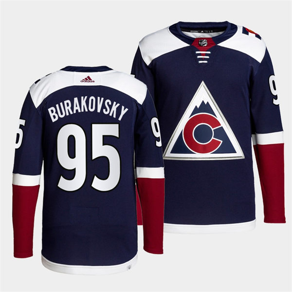 Men's Colorado Avalanche #95 Andre Burakovsky Navy Alternate Player Jersey
