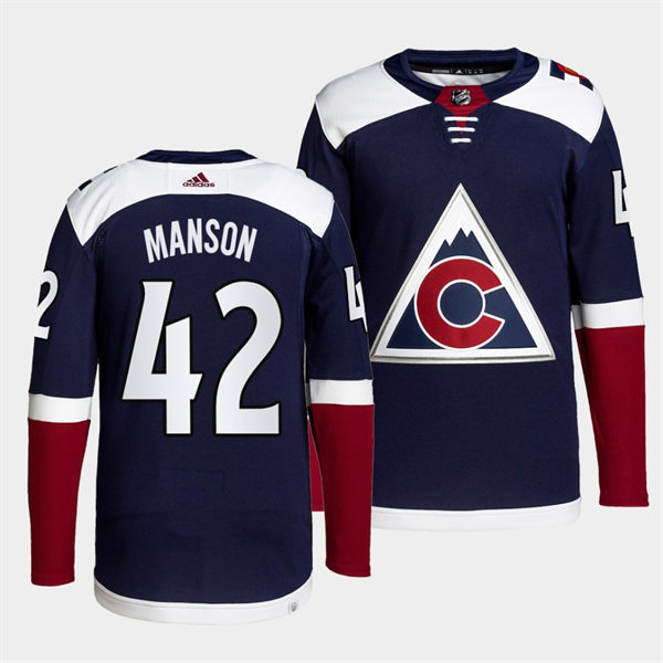 Men's Colorado Avalanche #42 Josh Manson Navy Alternate Player Jersey