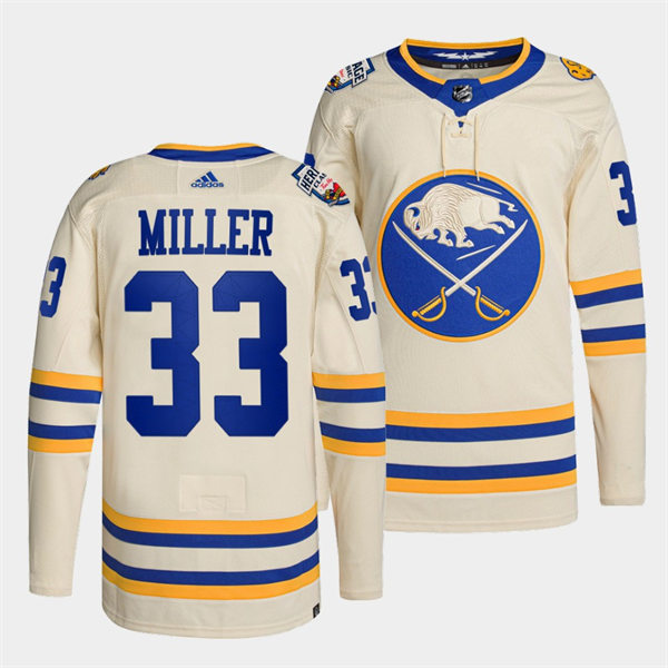 Men's Buffalo Sabres #33 Colin Miller Cream 2022 NHL Heritage Classic Premier Player Jersey