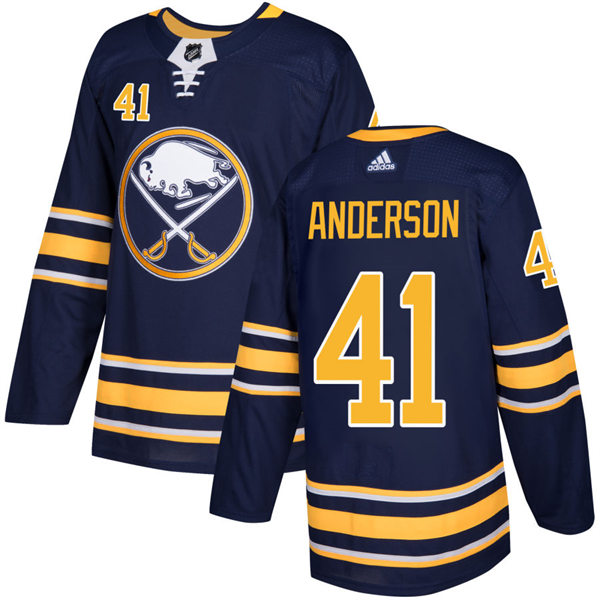 Men's Buffalo Sabres #41 Craig Anderson adidas Navy Stitched Player Jersey