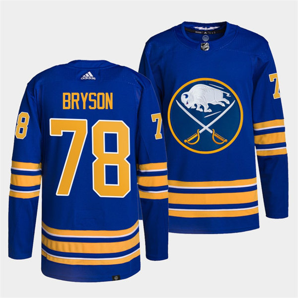 Men's Buffalo Sabres #78 Jacob Bryson Adidas Royal Home Premier Jersey