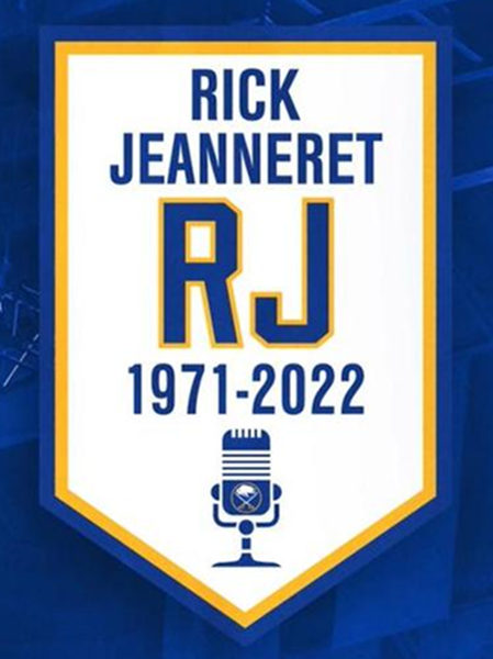 Embroidery Buffalo Sabres Rick Jeanneret honouring Jersey patch  