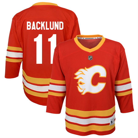 Youth Calgary Flames #11 Mikael Backlund Red Home Jersey