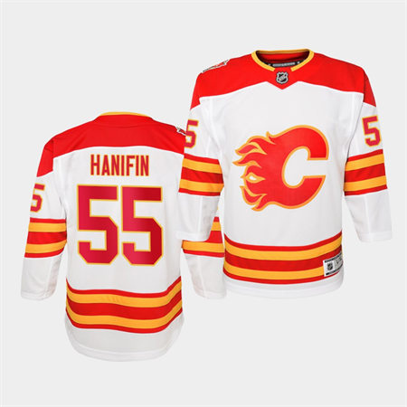 Youth Calgary Flames #55 Noah Hanifin Red Home Jersey