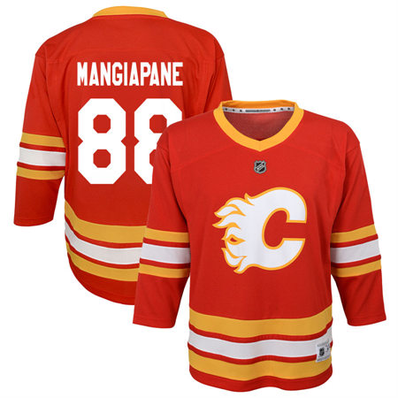 Youth Calgary Flames #88 Andrew Mangiapane Red Home Jersey