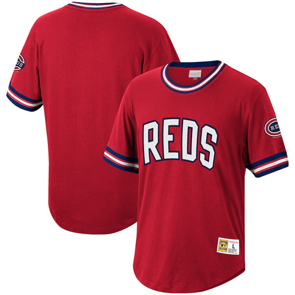 Men's Youth Cincinnati Reds Custom Mitchell & Ness Red Cooperstown Collection Wild Pitch Jersey