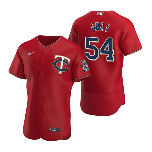 Mens Minnesota Twins #54 Sonny Gray Nike Red Alternate Flex Base Jersey
