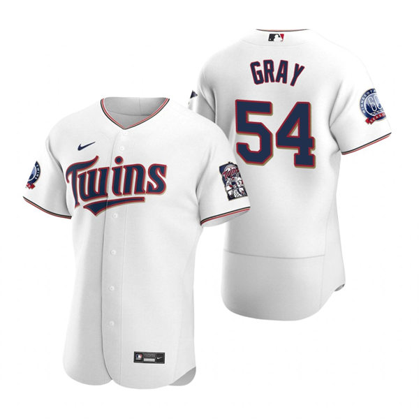 Mens Minnesota Twins #54 Sonny Gray Nike Home White Flex Base Jersey