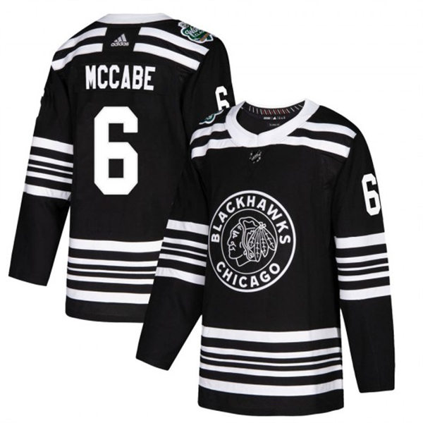 Mens Chicago Blackhawks #6 Jake McCabe Adidas 2019 NHL Winter Classic Jersey