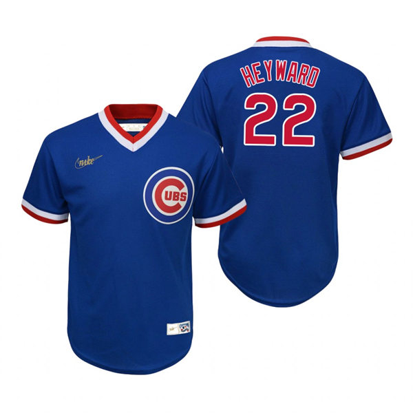 Youth Chicago Cubs #22 Jason Heyward Nike Royal Pullover Cooperstown Jersey