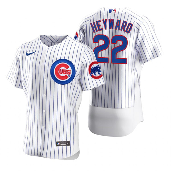 Mens Chicago Cubs #22 Jason Heyward Nike White Home Flex Base Player Jersey