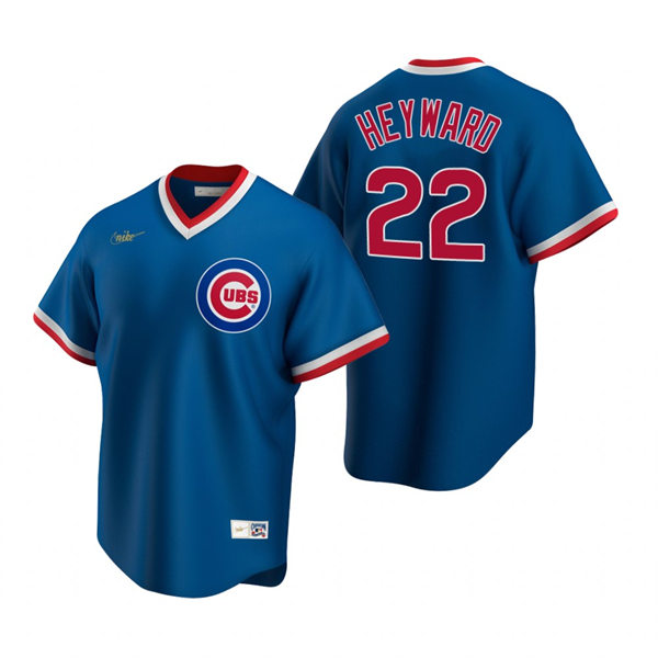 Mens Chicago Cubs #22 Jason Heyward Nike Royal Pullover Cooperstown Jersey