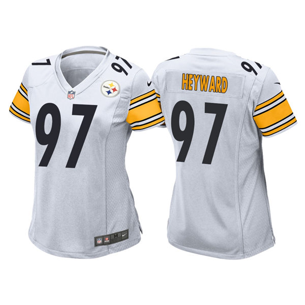 Women's Pittsburgh Steelers #97 Cameron Heyward Nike White Limited Jersey