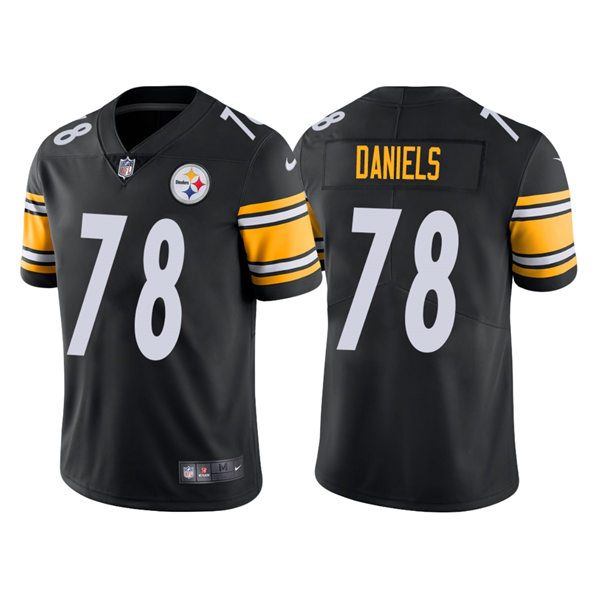 Mens Pittsburgh Steelers #78 James Daniels Nike Black Vapor Limited Jersey