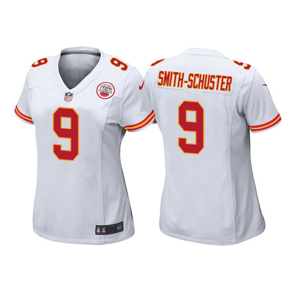 Womens Kansas City Chiefs #9 JuJu Smith-Schuster Nike White Limited Jersey 