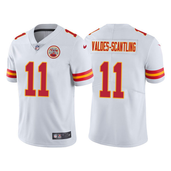 Men's Kansas City Chiefs #11 Marquez Valdes-Scantling Nike White Vapor Untouchable Limited Jersey