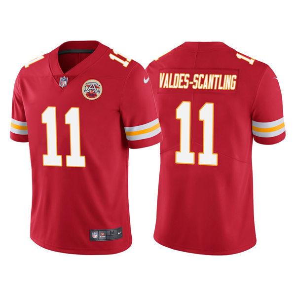 Men's Kansas City Chiefs #11 Marquez Valdes-Scantling Nike Red Vapor Untouchable Limited Jersey