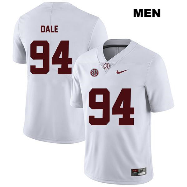 Mens Alabama Crimson Tide #94 DJ Dale Nike White College Football Game Jersey