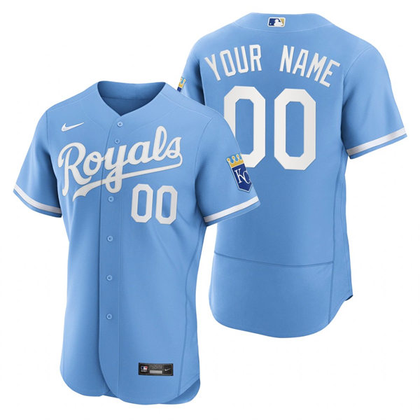 Mens Kansas City Roya Custom Nike 2022 Light Blue Alternate Flex Base Jersey