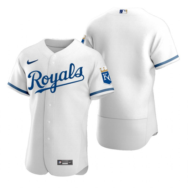 Mens Kansas City Royals Blank Nike 2022 Home White FlexBase Team Jersey