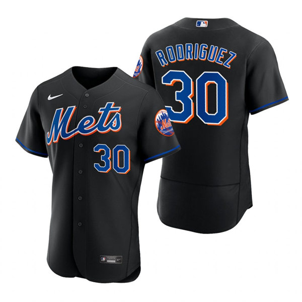 Mens New York Mets #30 Joely Rodriguez Nike 2022 Black Alternate Player Jersey