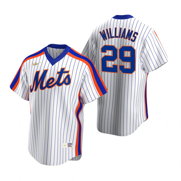 Mens New York Mets #29 Trevor Williams Nike White Pullover Cooperstown Collection Jersey